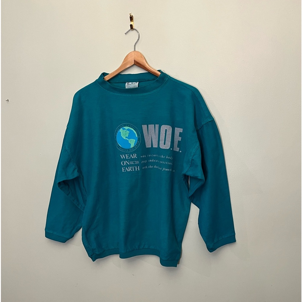 Wear On Earth green oversize unisex top one size fits all.